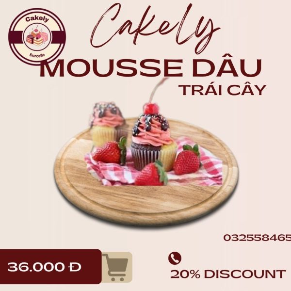 cupcake dâu tây