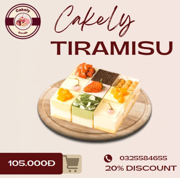 SET 9 Bánh Tiramisu Trái Cây – Ngọt Ngào Tươi Mát Trong Từng Lớp Bánh - Hình ảnh 3