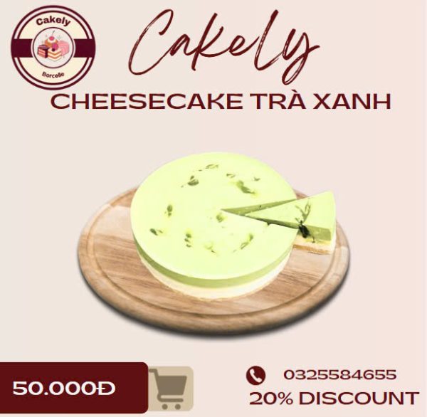 Bánh Cheesecake Trà Xanh
