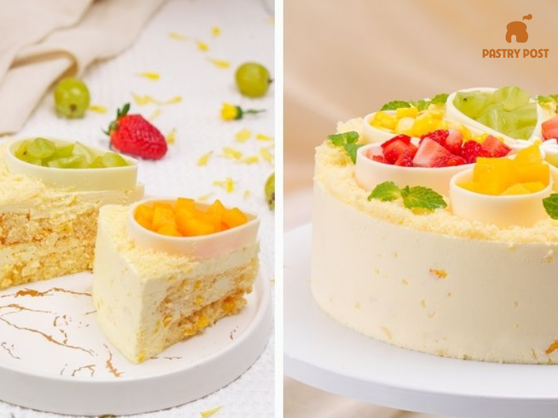 Bánh sinh nhật trái cây đơn giản