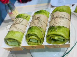 Bánh Crepe Pudding Trà Xanh 