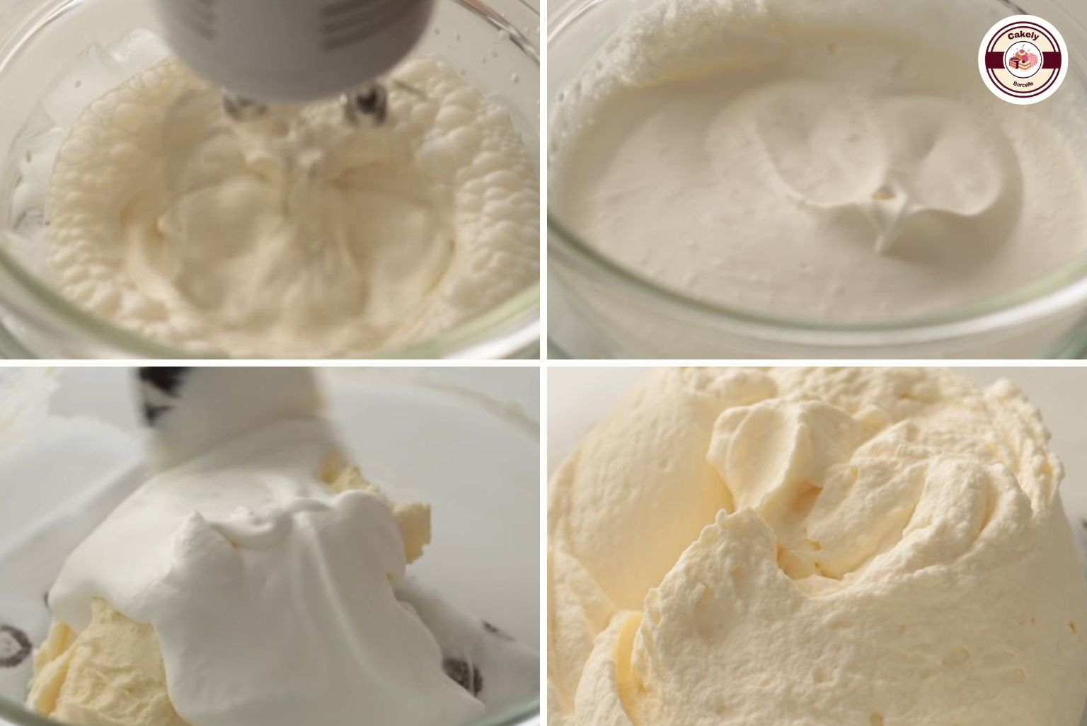 Đánh kem mascarpone làm bánh tiramisu dâu