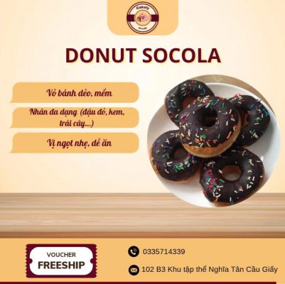bánh donut socola